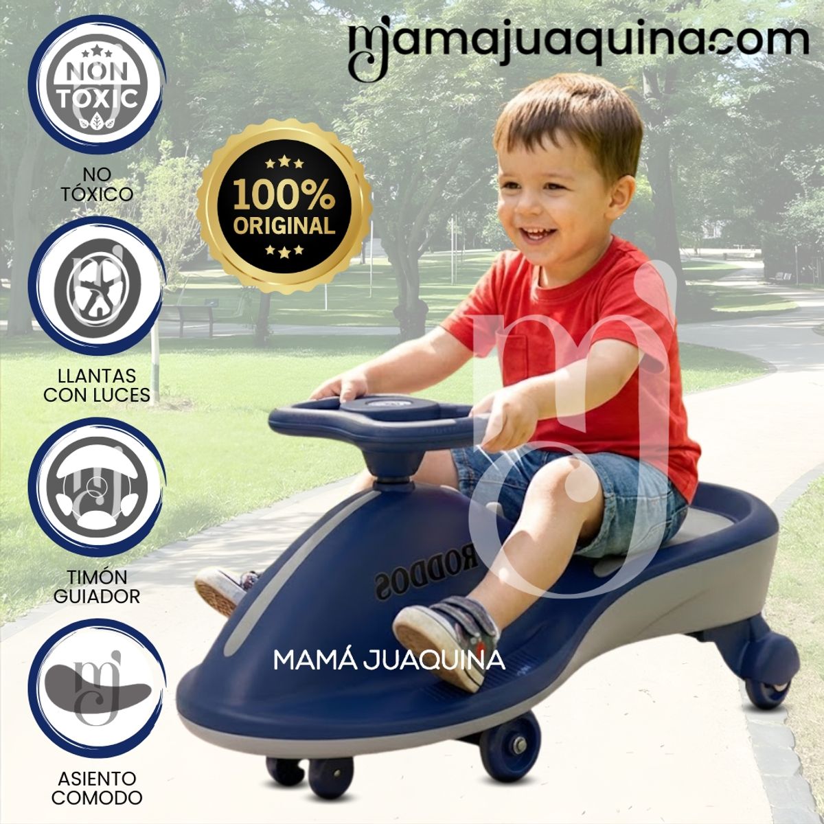 BABY - Correpasillo Twist Car «RODDOS» Dark Blue & Grey