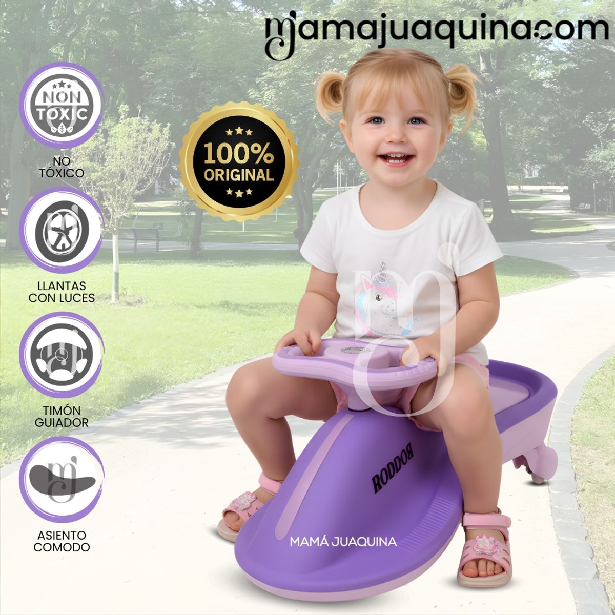 BABY - Correpasillo Twist Car «RODDOS» Purple & Pink