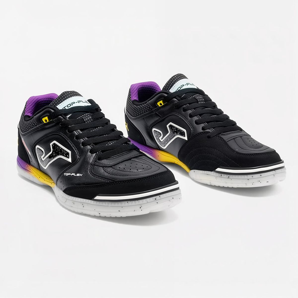 Joma - Zapatillas Futbol Sala Top Flex 2601 IN Negro Morado Amarillo