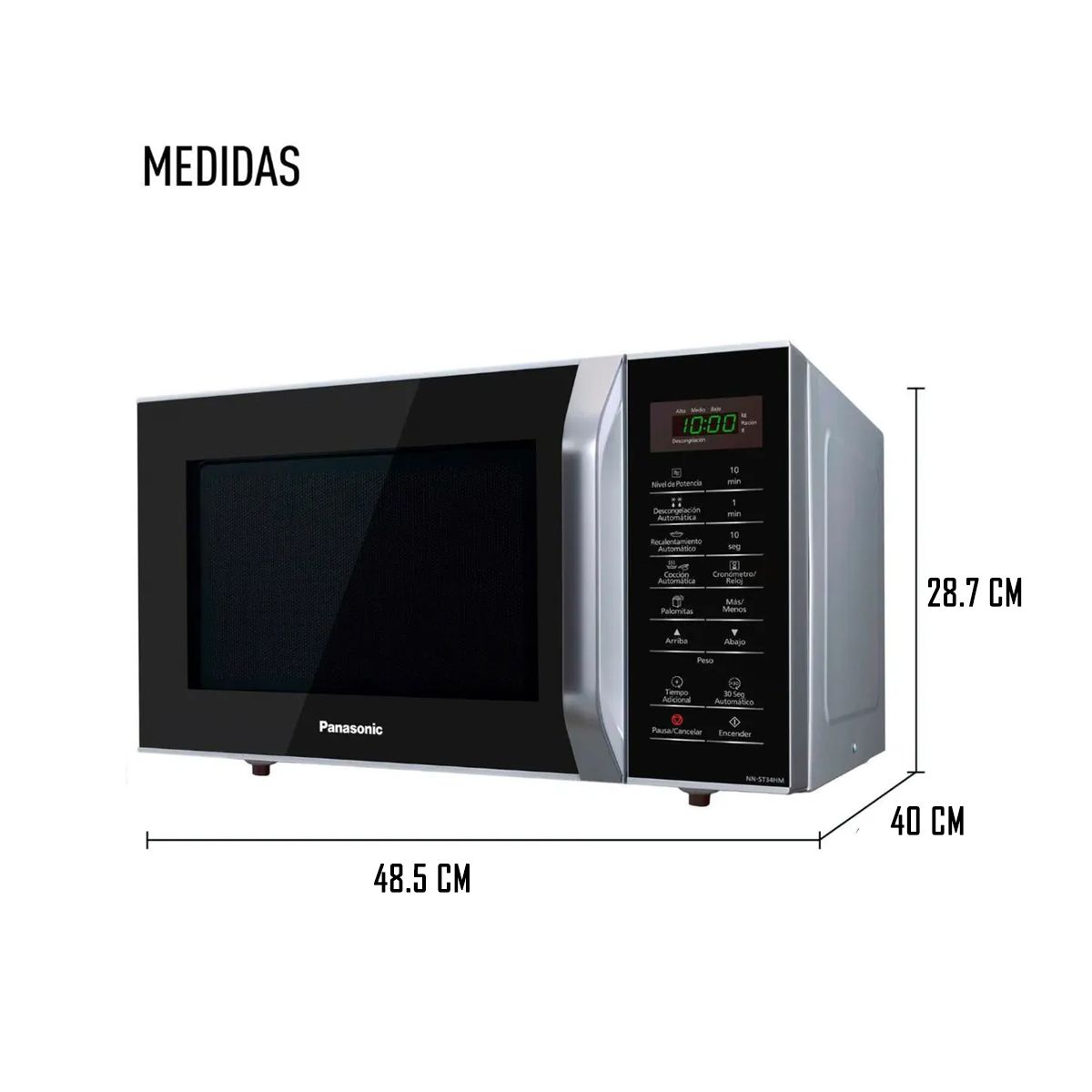 PANASONIC - Microondas Panasonic 25L Silver  NN-SB34HMRPK