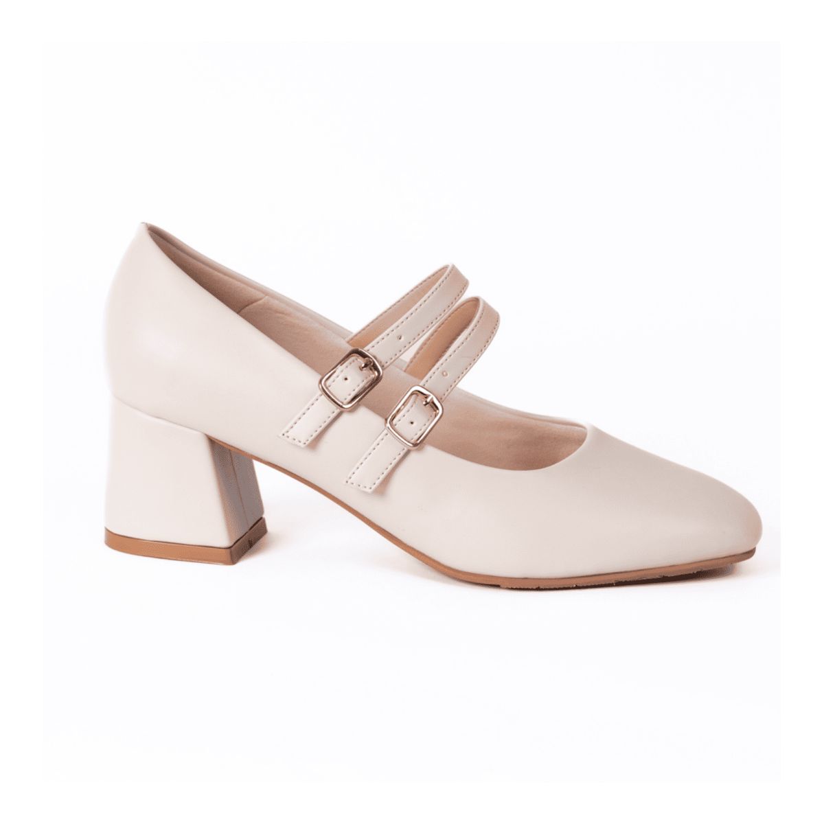 PALINI SHOES - taco 5 de vestir color hueso