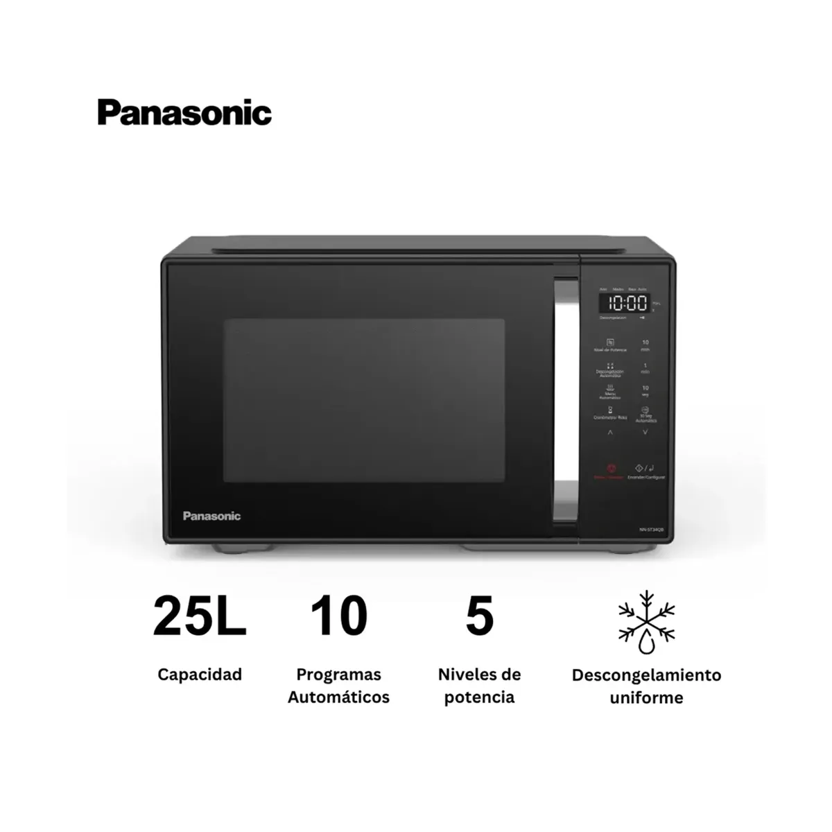 PANASONIC - Microondas Panasonic 25L  NN-ST34QBRPK