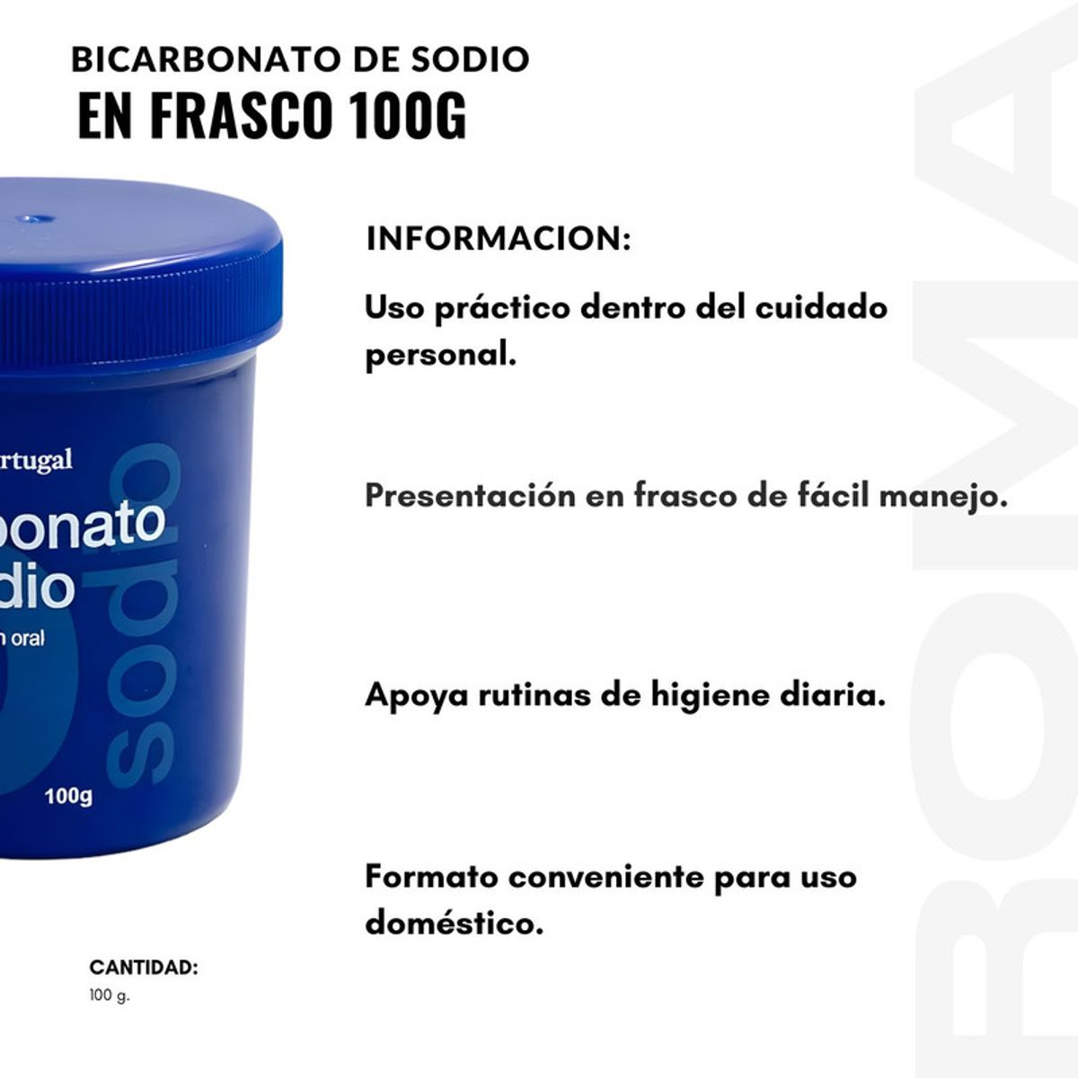 PORTUGAL - PACK 3 BICARBONATO DE SODIO EN FRASCO 100G PORTUGAL