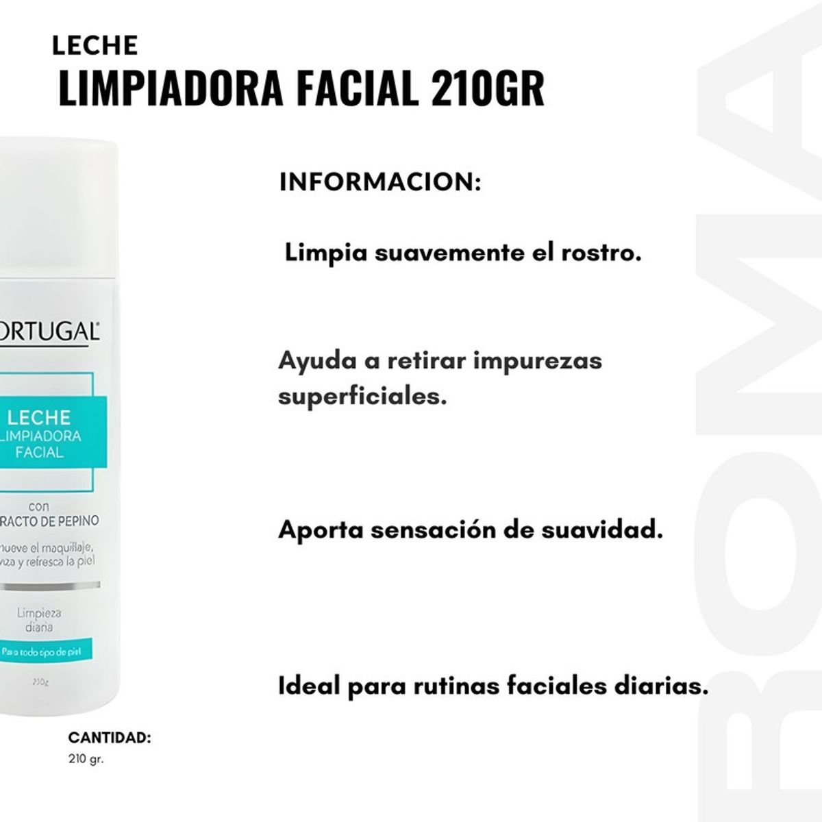 PORTUGAL - PACK 3 LECHE LIMPIADORA FACIAL 210G PORTUGAL