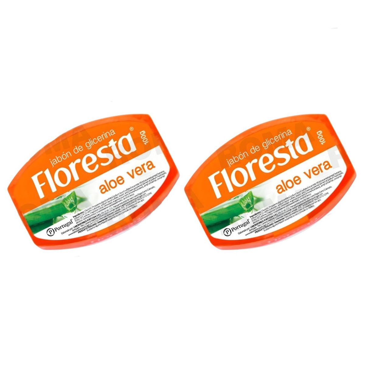 PORTUGAL - PACK 2 JABÓN CON GLICERINA ALOE VERA 100G FLORESTA