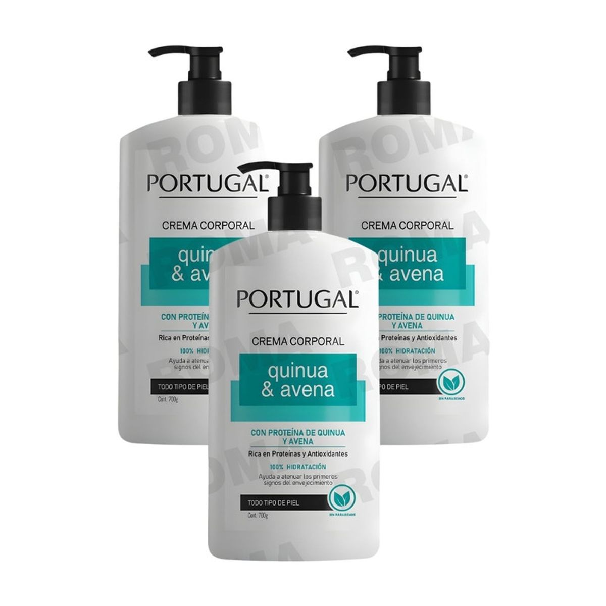 PORTUGAL - PACK 3 QUINUA & AVENA CREMA CORPORAL 700G PORTUGAL