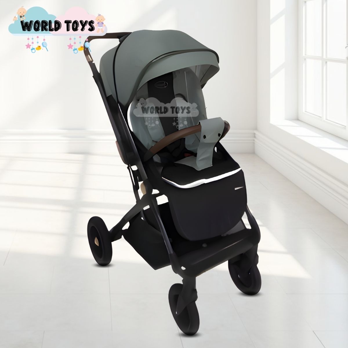 BABY - Coche Maleta «VELLE» de Lujo Light Green