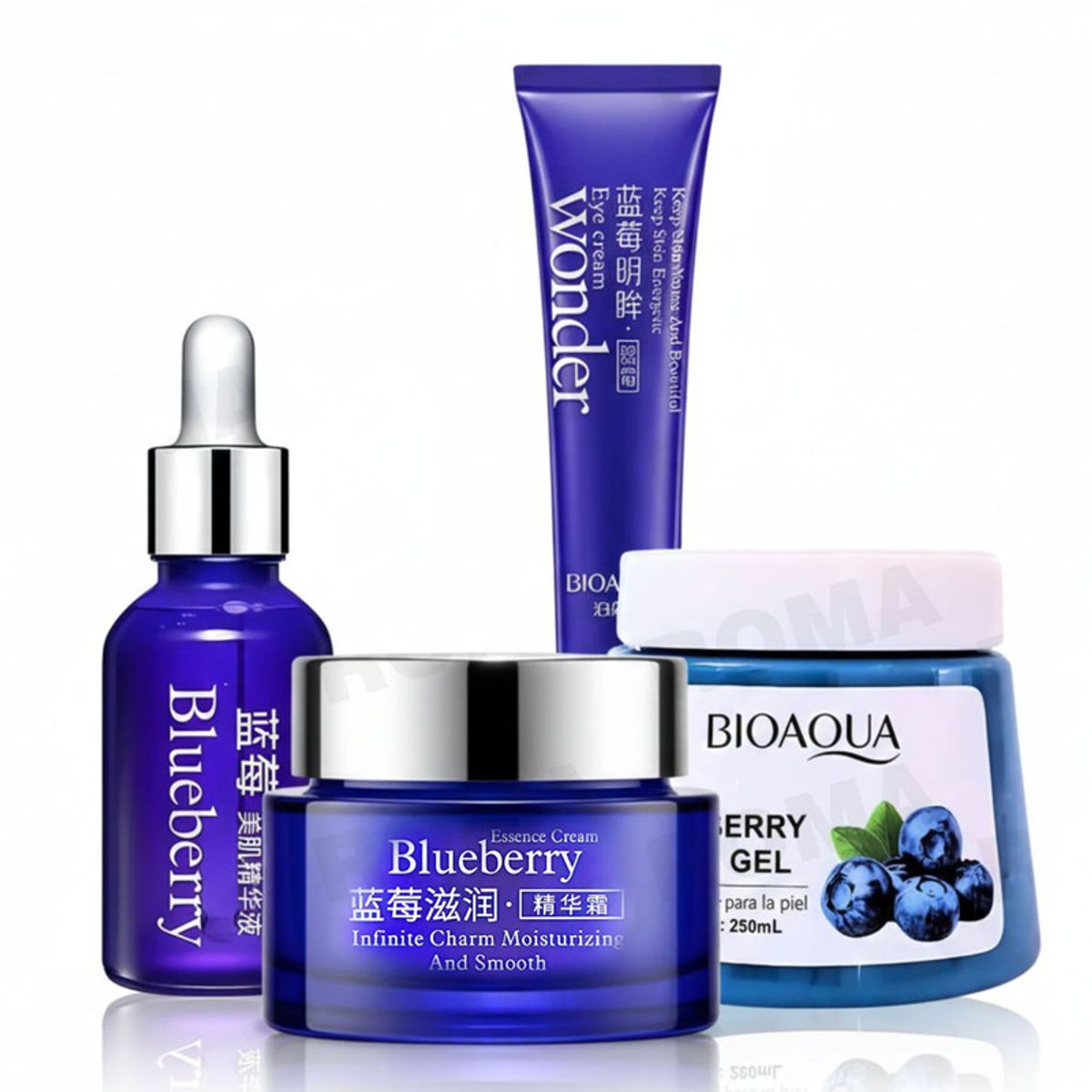 BIOAQUA - KIT SKINCARE BLUEBERRY 4 PZS BIOAQUA