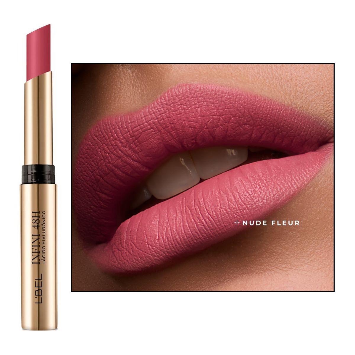 LBEL - Labial Barra infini 48H con Ácido Hialurónico Lbel nude fleur
