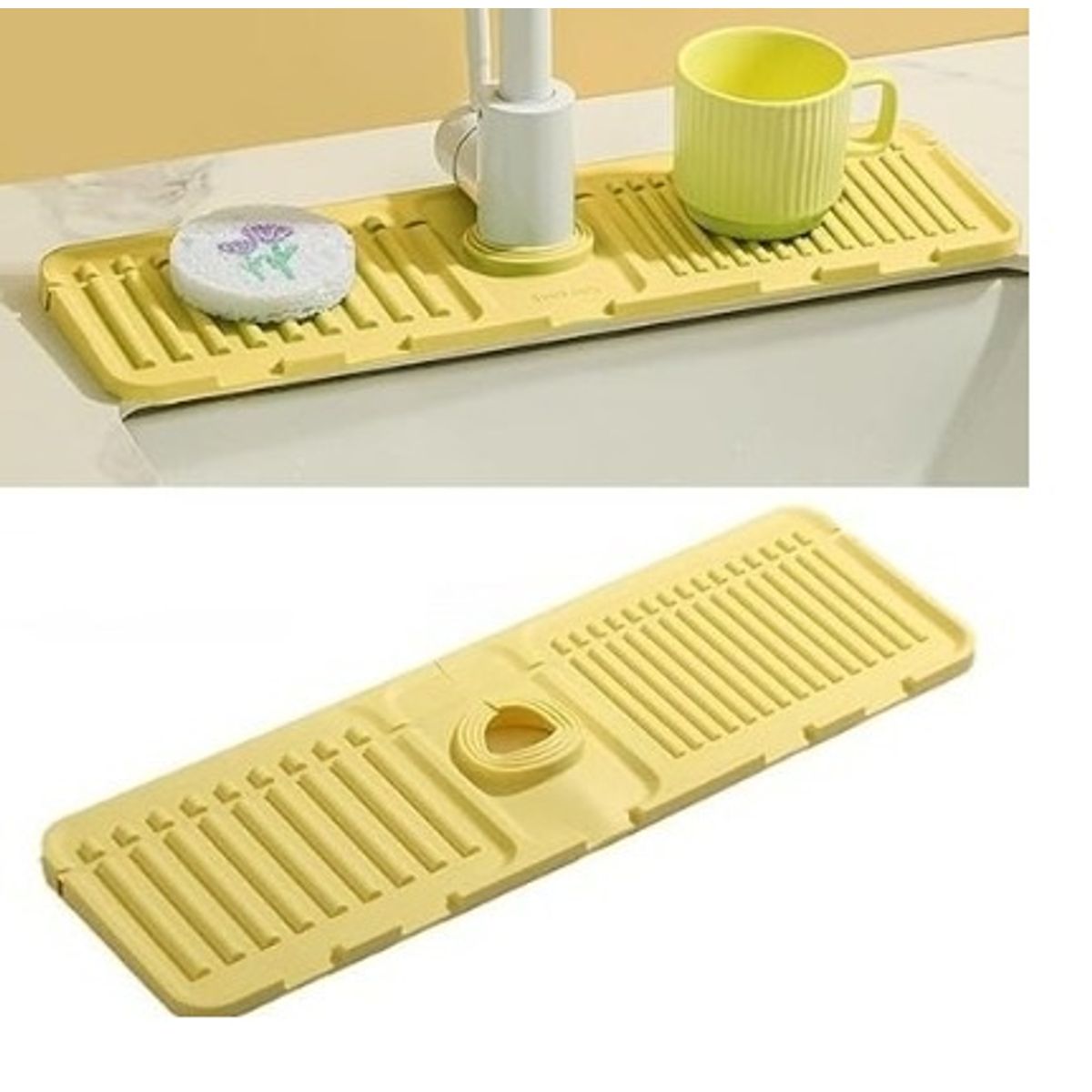 GENERICO - silicona contra salpicaduras para grifos amarillo