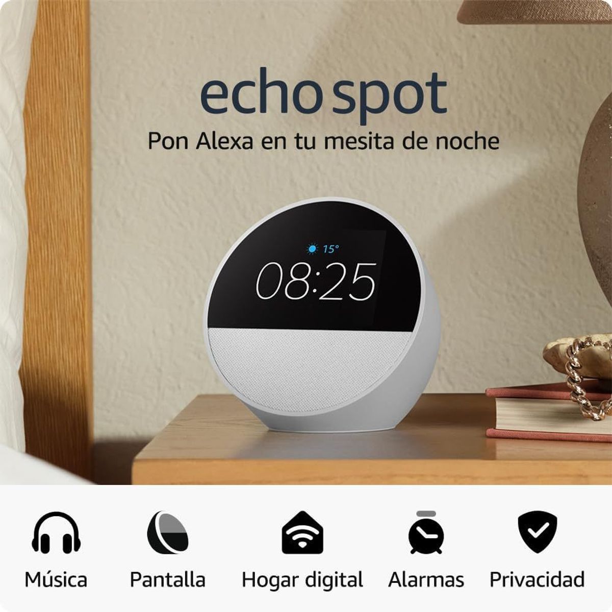 AMAZON - Amazon Echo Spot Parlante Inteligente Color Blanco