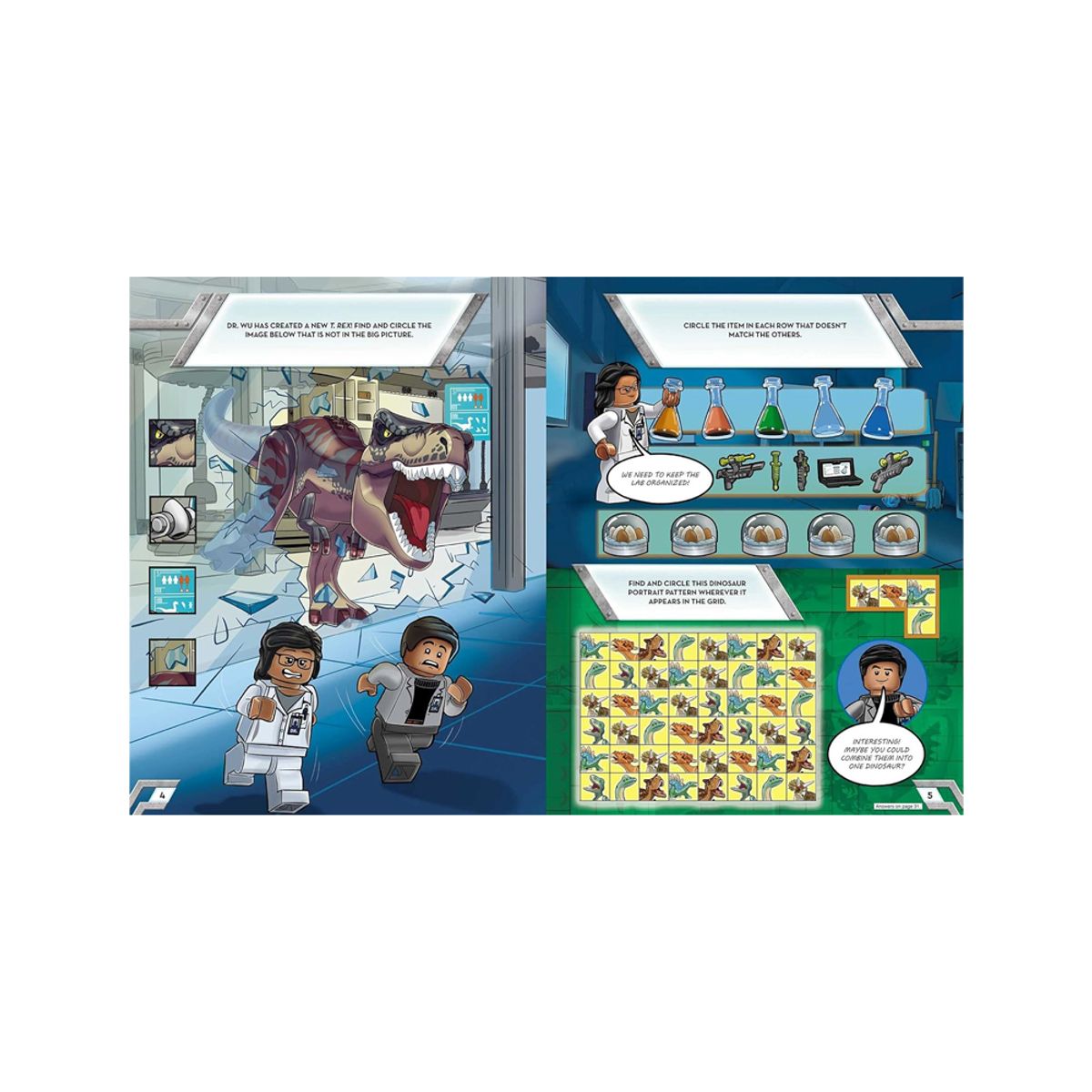 LEGO - LEGO Jurassic World Dino Lab Secrets Libro con Actividades