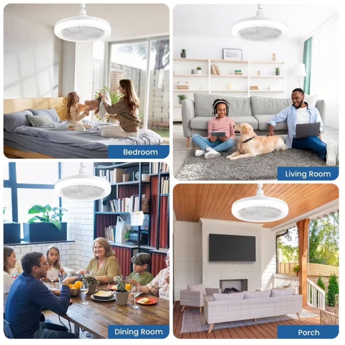 ROHS - Foco Ventilador LED Ahorrador Control IMPORTADO