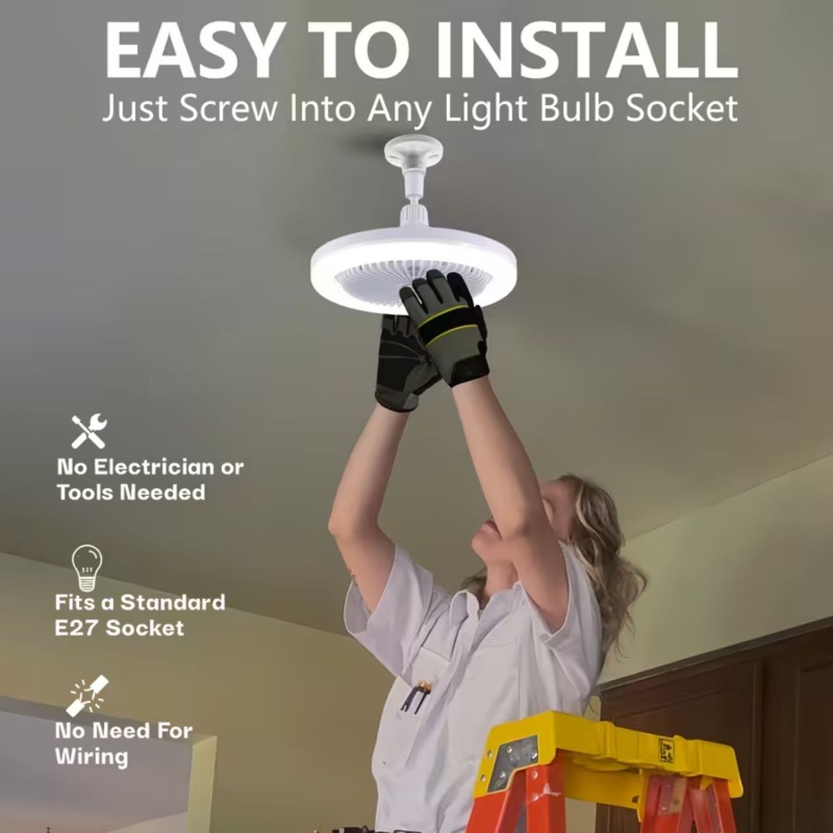 ROHS - FOCO 2 EN 1 VENTILADOR  DE TECHO PACK X2