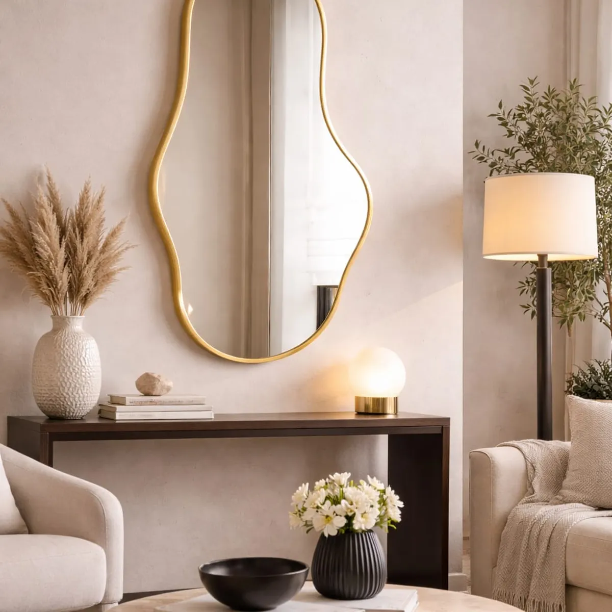 Espejo Decorativo Sculptura Doré 120x65 cm, marca GENERICO - Foto 2