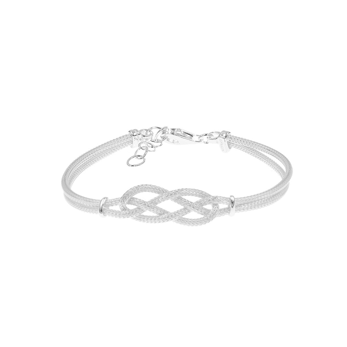 BALIQ - Pulsera Doble Nudo Plata 925