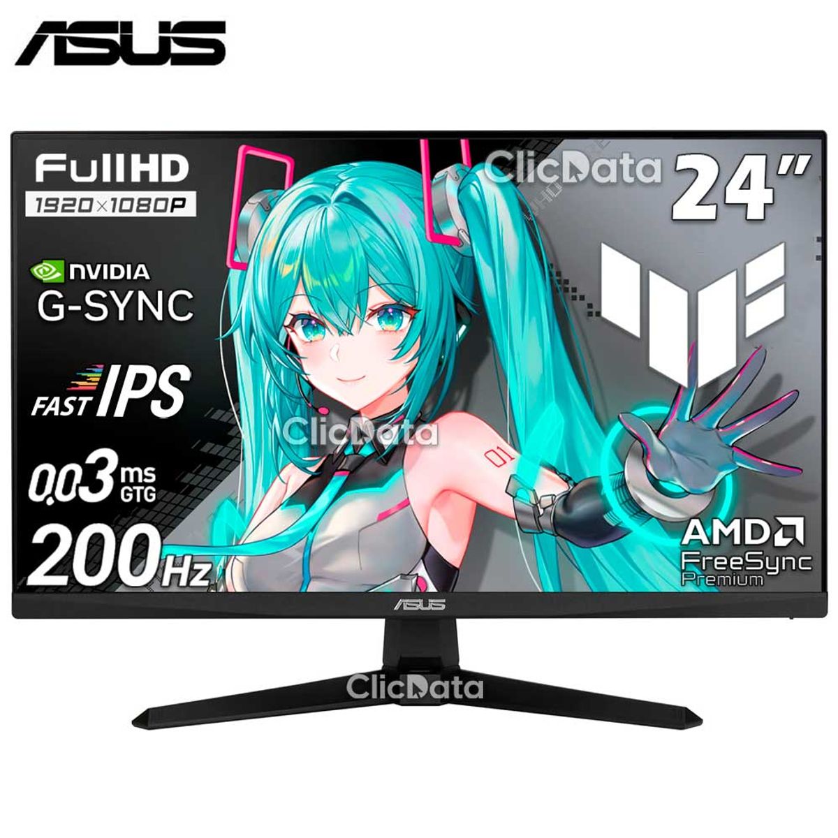 ASUS - MONITOR ASUS GAMER VG249Q5A FULL HD 23.8 " fast IPS 200hz 03ms G SYNC SPEAKER