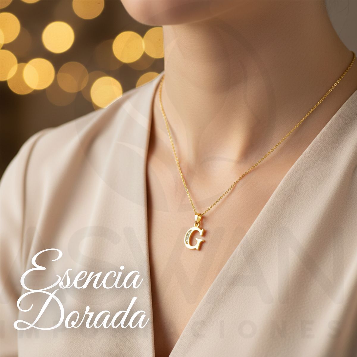 GENERICO - Collar Doble Baño en Oro Letra G  XUPING