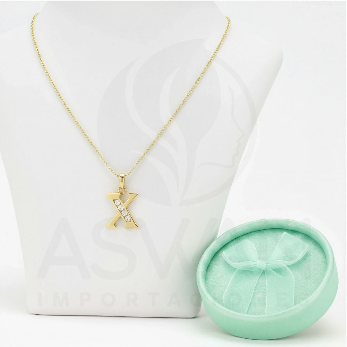 GENERICO - Collar Doble Baño en Oro Letra X  XUPING