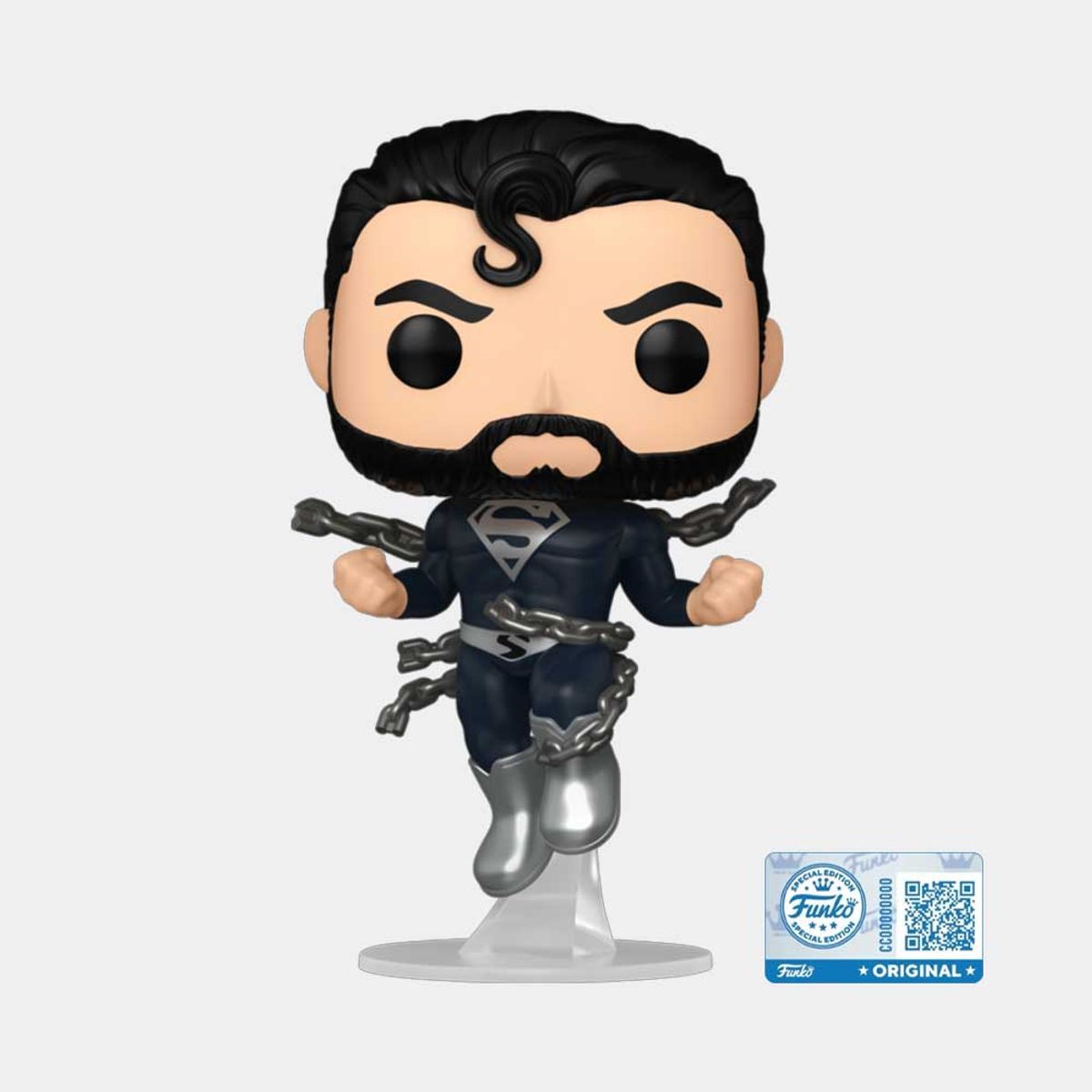 FUNKO - FUNKO POP HEROES SUPERMAN - SUPERMAN BLACK SUIT  SPECIAL EDITION
