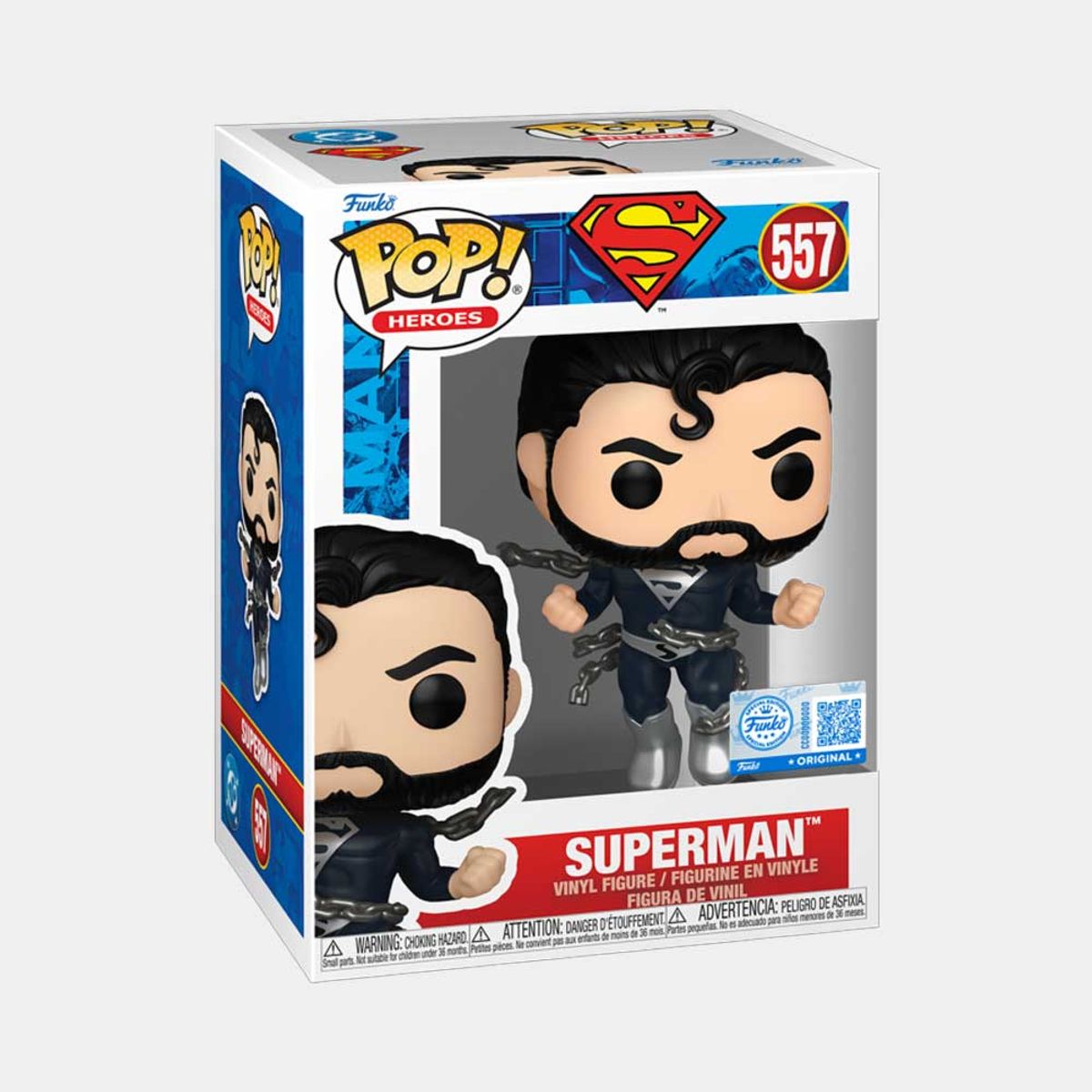 FUNKO - FUNKO POP HEROES SUPERMAN - SUPERMAN BLACK SUIT  SPECIAL EDITION