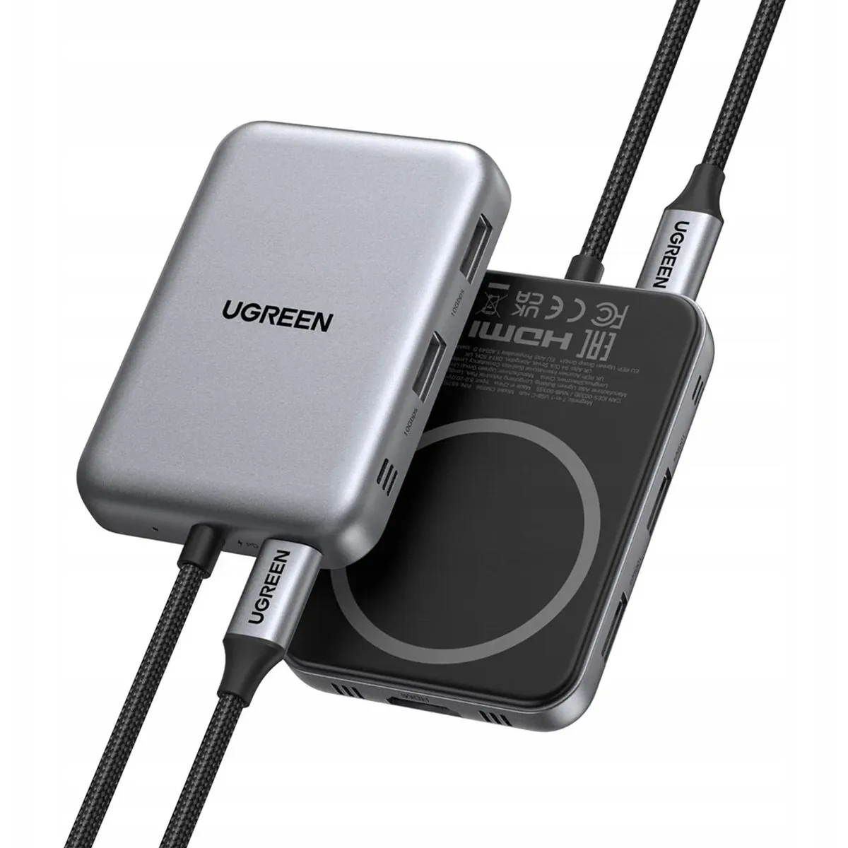 UGREEN - Hub Magnético Ugreen 7-in-1 USB-C to HDMI + 2xUSB-A + USB-C 3.2 SD + TF CM896 - 65759