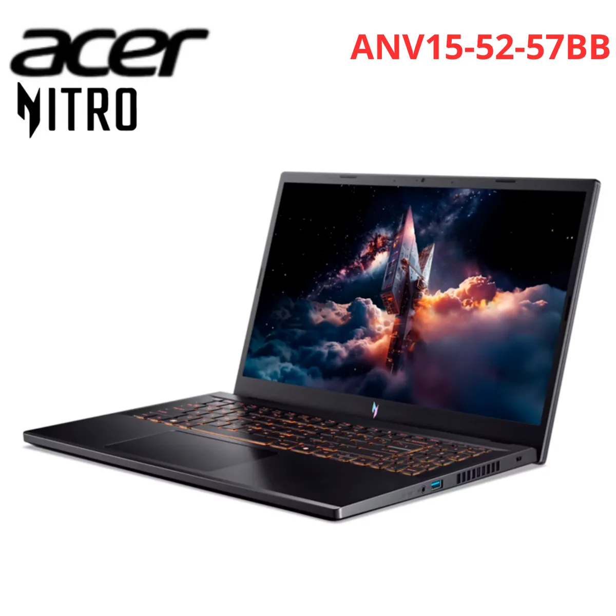 ACER - Laptop Acer Nitro ANV15-52-57BB Intel Core i5-13420H 16GB RAM 512GB SSD RTX5050-8GB 156 FHD WIN11