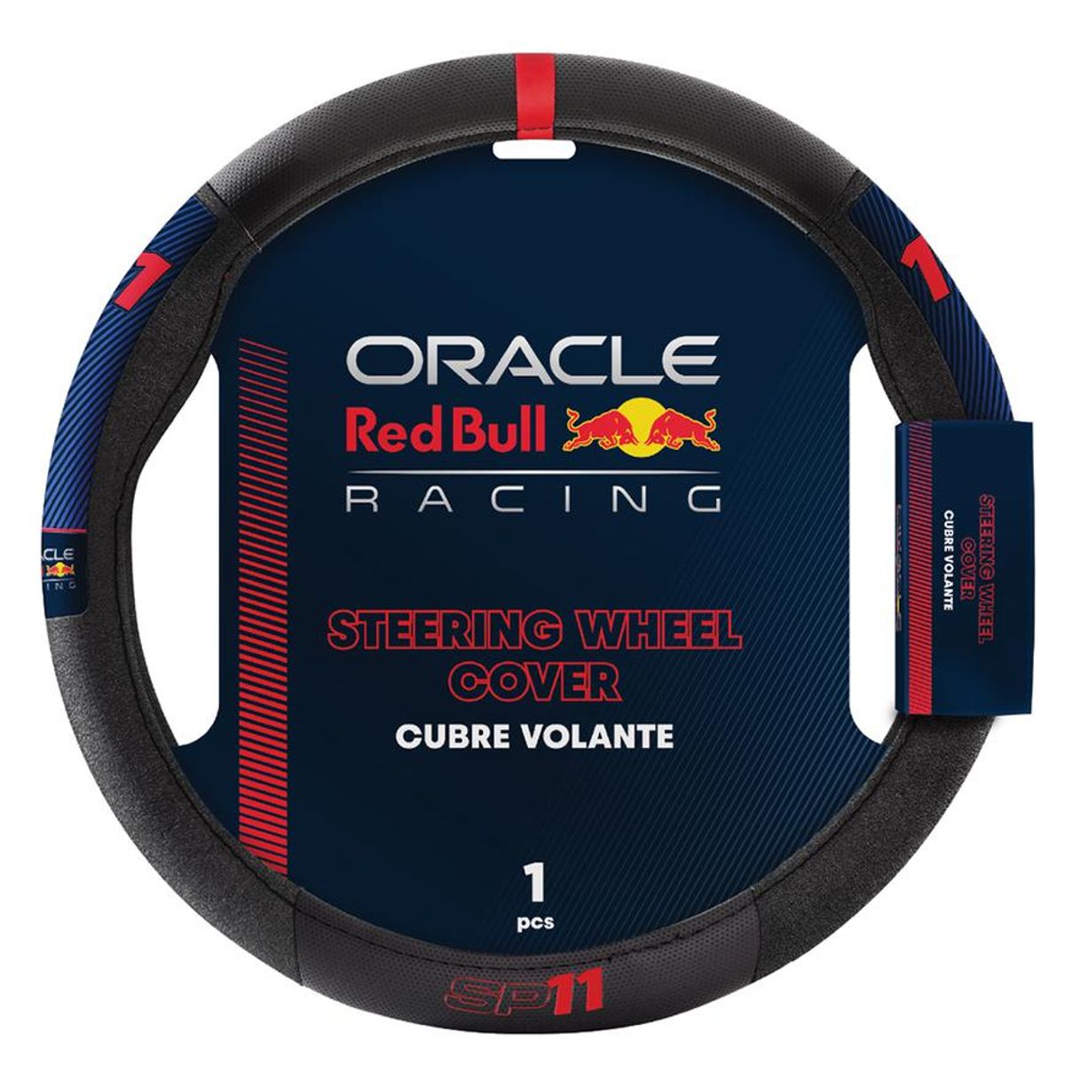 RED BULL - Funda Cubre Volante RED BULL RACING Universal Black And Red