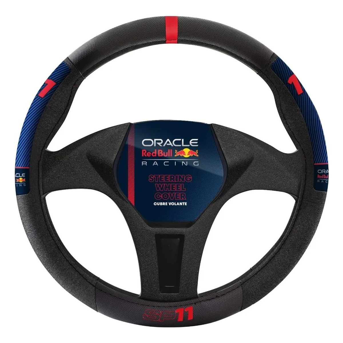 RED BULL - Funda Cubre Volante RED BULL RACING Universal Black And Red