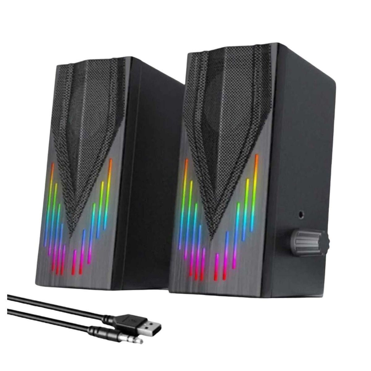 SEISA - Parlantes Para Pc Laptop Multimedia con Luces Rítmica RGB con Sonido  Estéreo y Conexión USB