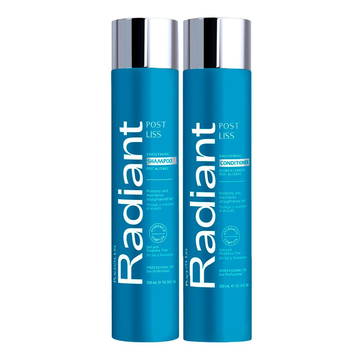 PLACENTA LIFE - Radiant Post Liss Shampoo y Acondicionador 300 ml