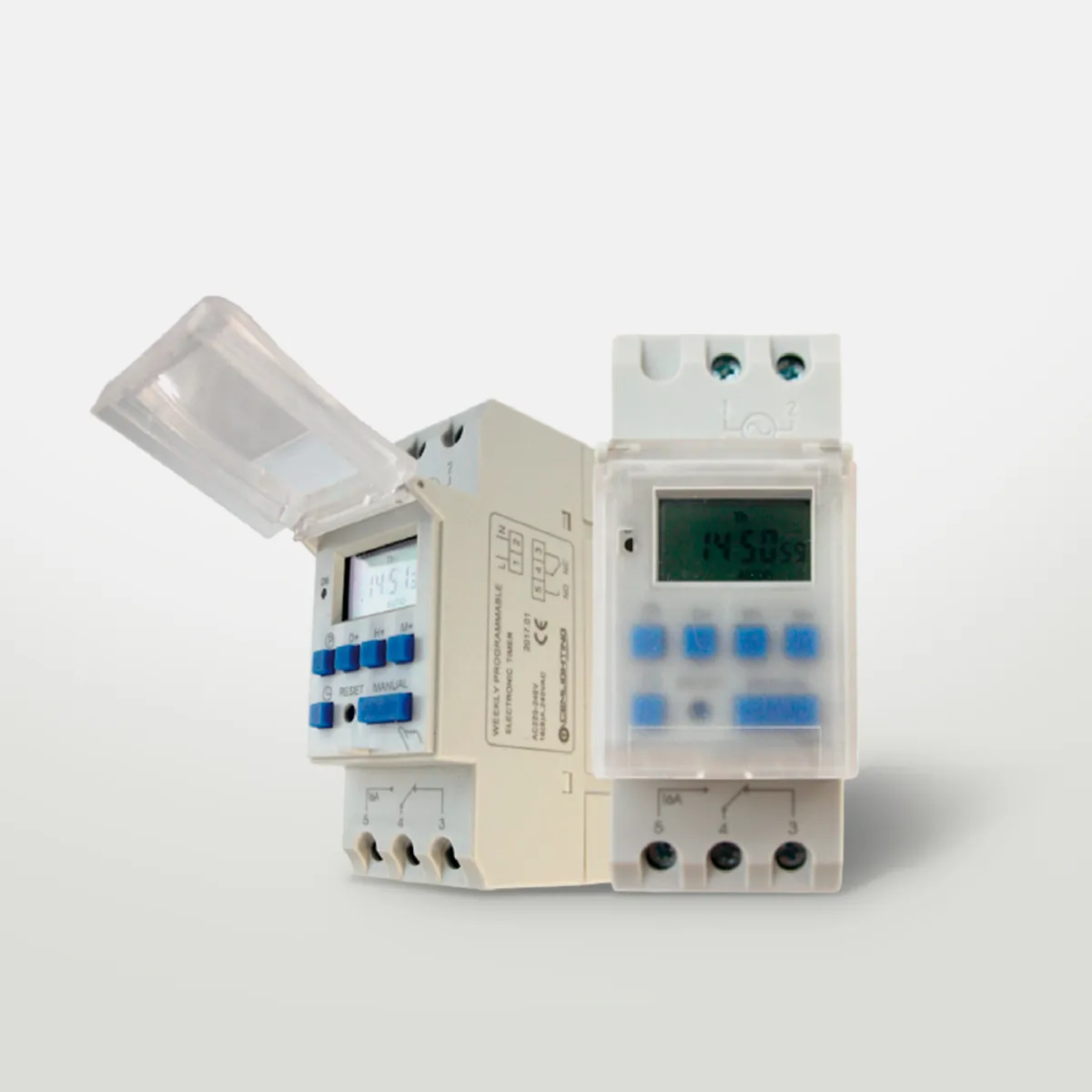 CEMLIGHTING - Timer Digital Programable 16A para Riel DIN  Temporizador Horario Eléctrico