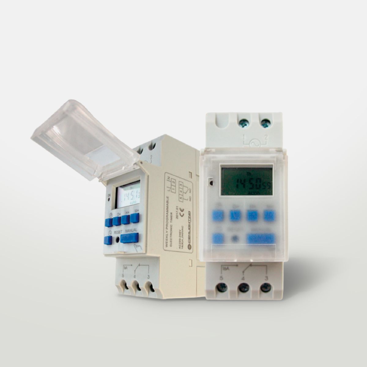 CEMLIGHTING - Timer Digital Programable 16A para Riel DIN  Temporizador Horario Eléctrico