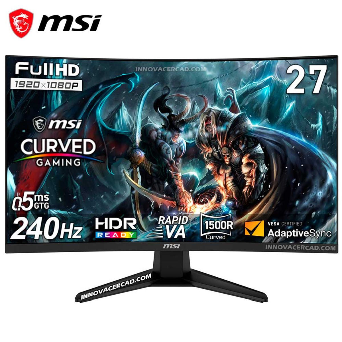 MSI - Monitor Msi Curvo Mag 275cf X24, 27 FULL HD 1920 X 1080, 240hz, 0.5ms, HDR, Adaptive SYNC