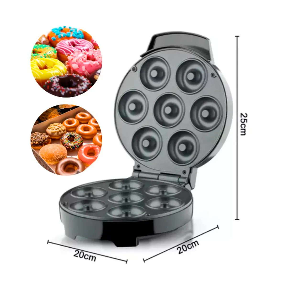 GENERICO - Mini Maquina de Donas para 7 Unidades