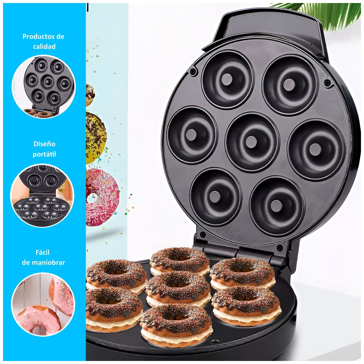 GENERICO - Mini Maquina de Donas para 7 Unidades