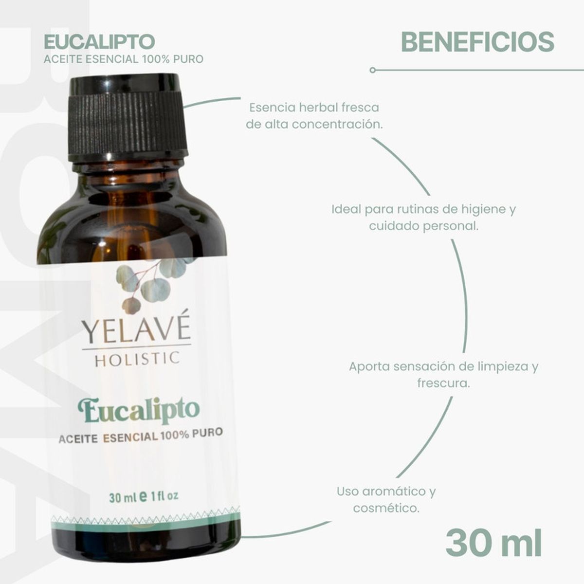 GENERICO - ACEITE ESENCIAL EUCALIPTO 30ML YELAVÉ