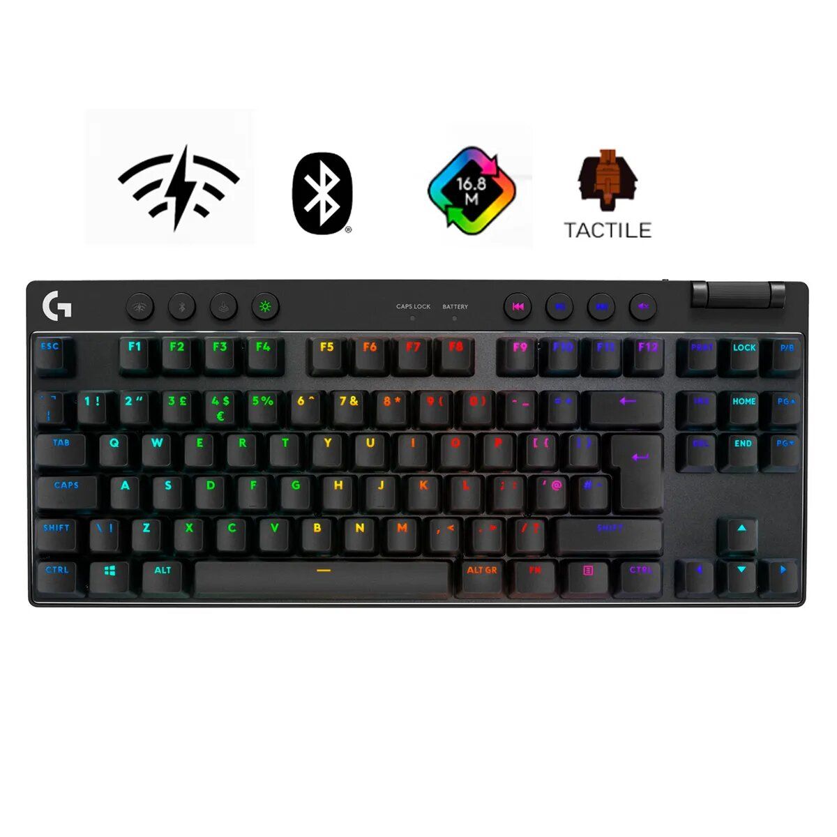 LOGITECH - TECLADO LOGITECH PRO X TKL LIGHTSPEED USB BLACK