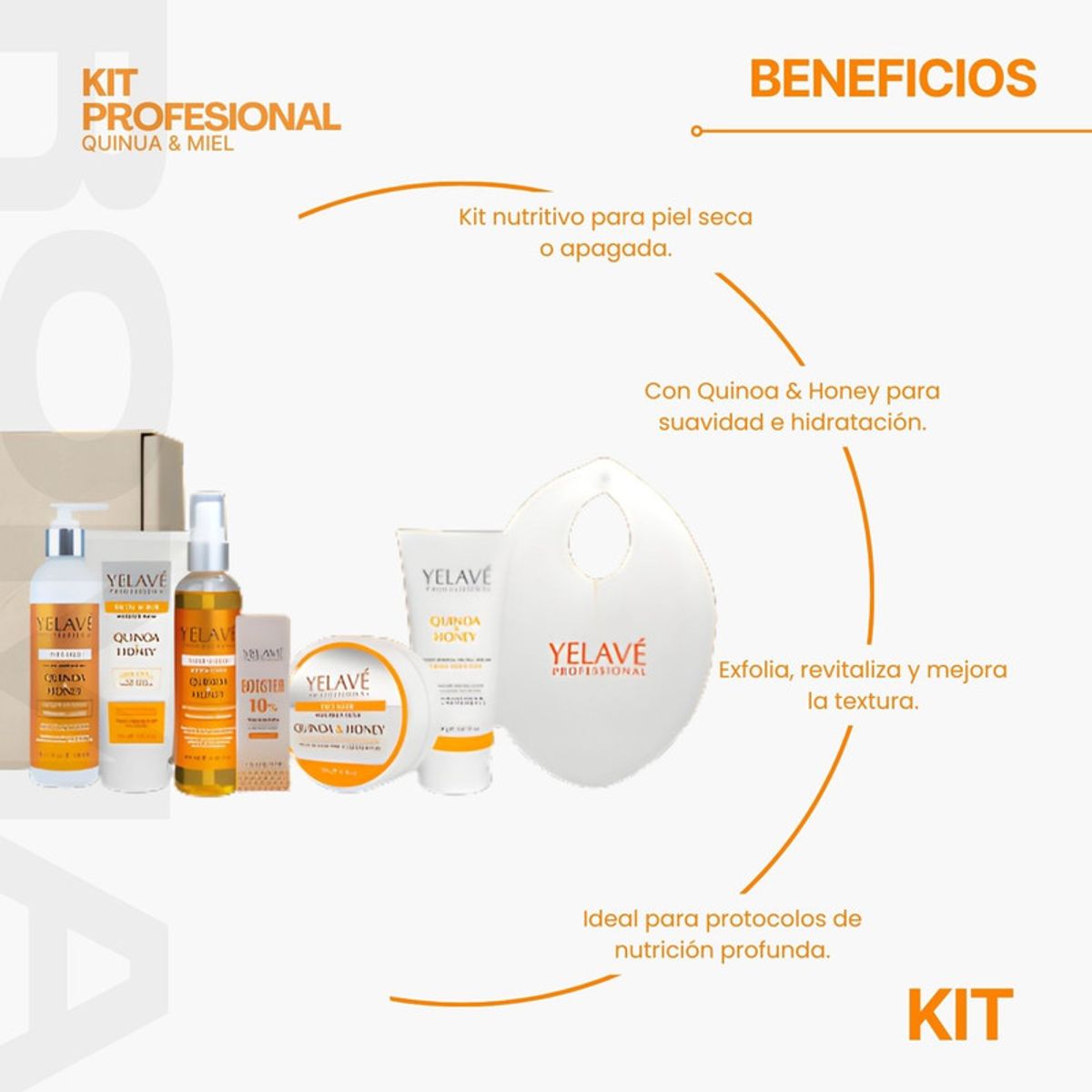 GENERICO - KIT PROFESIONAL QUINUA & MIEL YELAVÉ