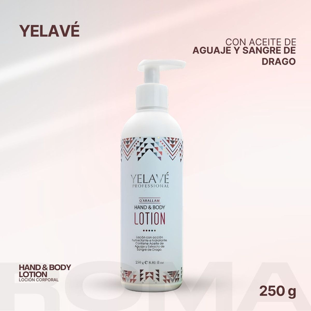 GENERICO - HAND & BODY LOTION 250G YELAVÉ