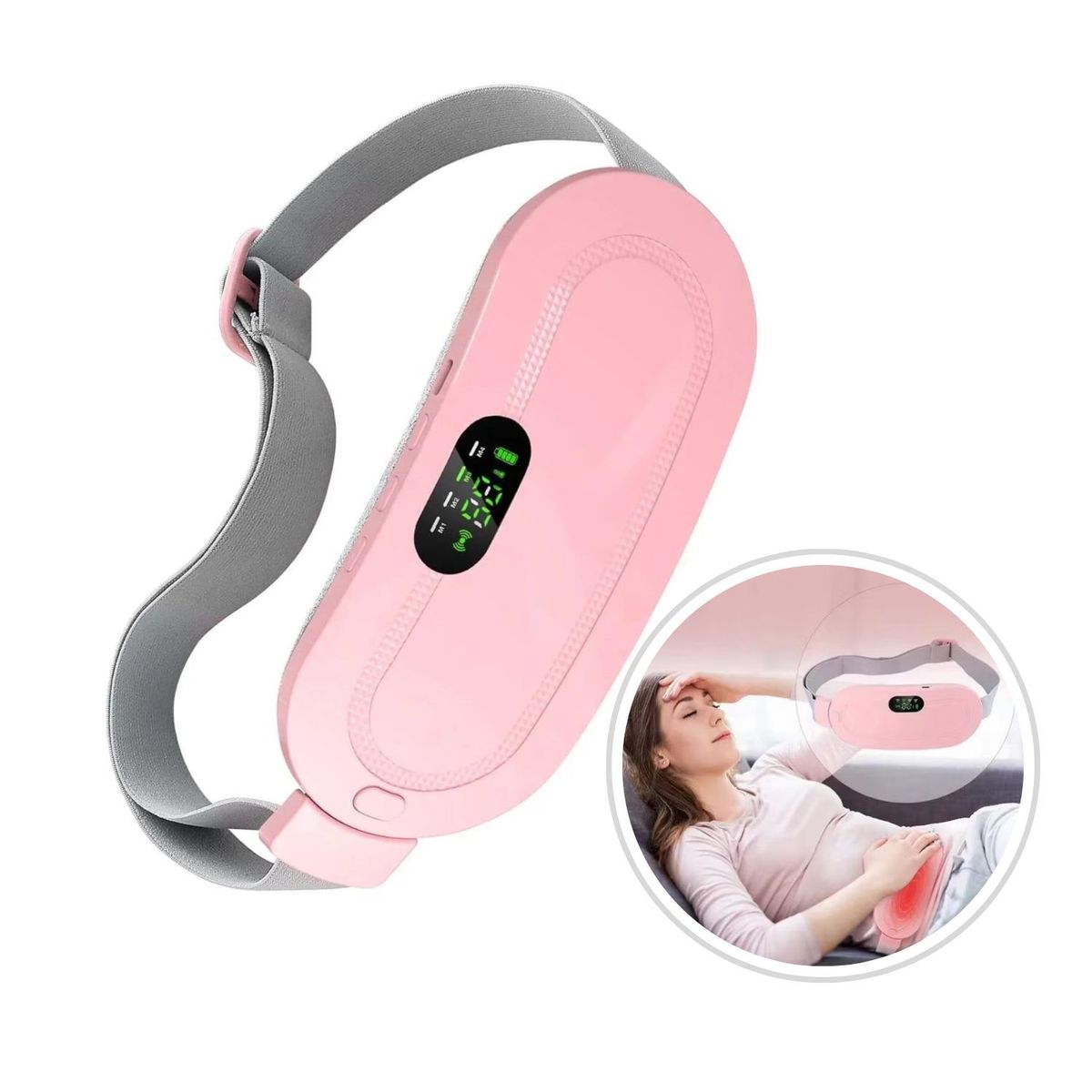 OEM - Cinturón Digital Calentador y Masajeador Para Cólico Menstrual