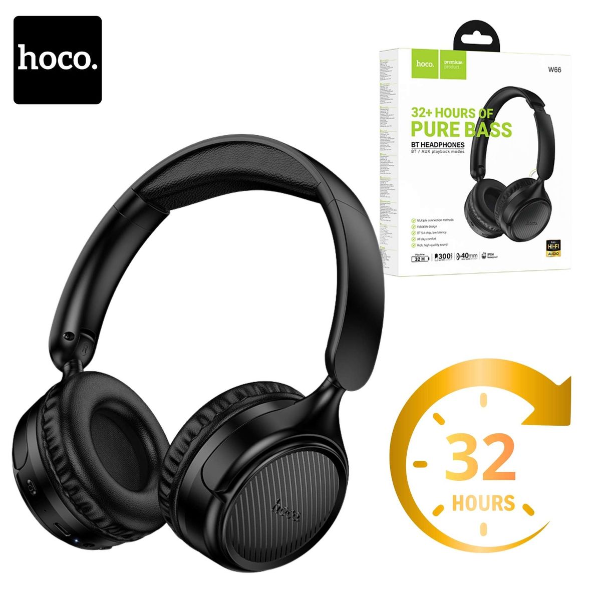 HOCO - Audifono Hoco Bluetooth Vincha Con Microfono Recargable 32 Horas HOCO