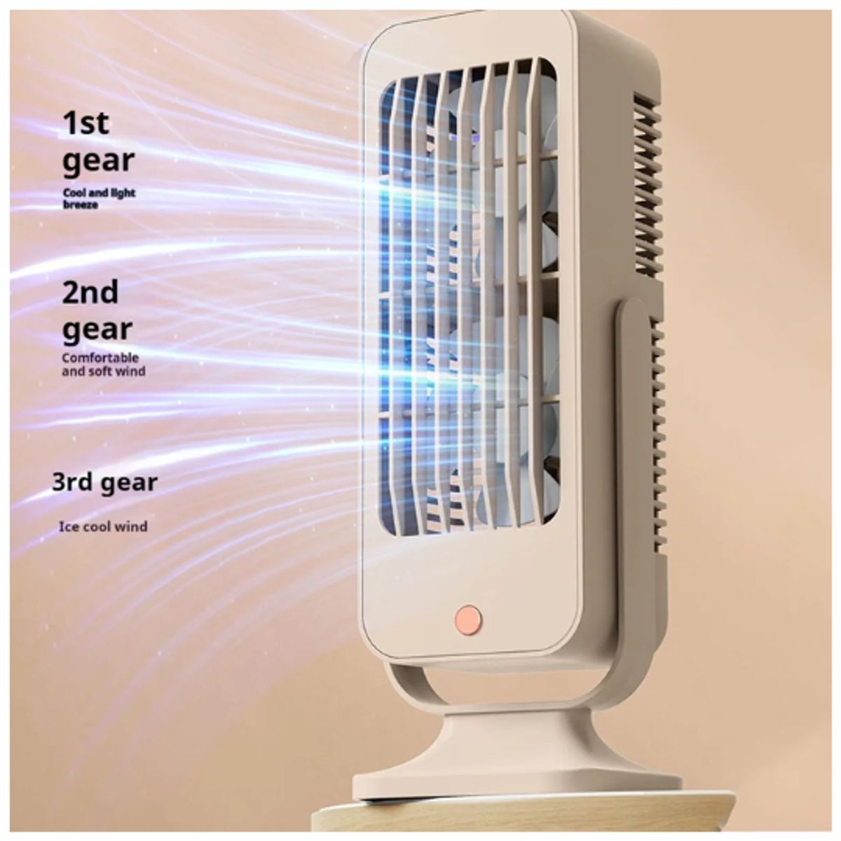 GENERICO - Mini Ventilador de Torre Portátil Ultra Compacto con 3 Niveles de Potencia