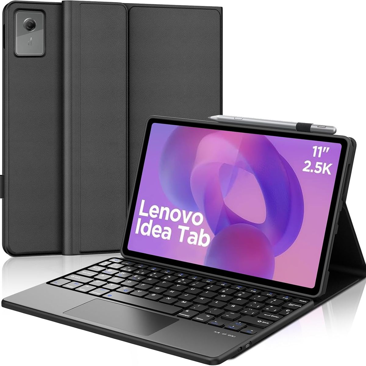 GENERICO - Funda Con Teclado Bluetooth Touchpad para Lenovo Idea Tab 11 - Negro
