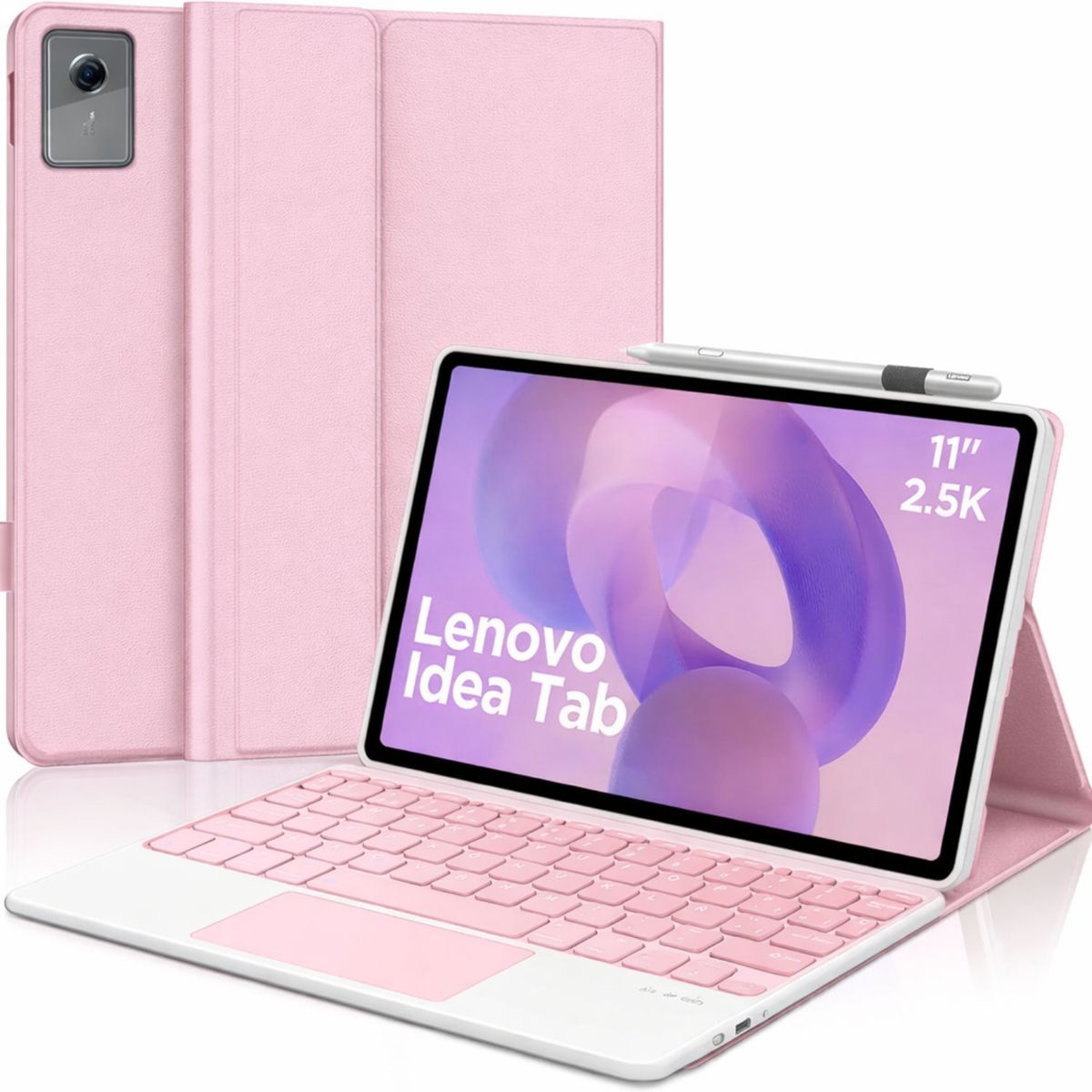 GENERICO - Funda Con Teclado Bluetooth Touchpad para Lenovo Idea Tab 11 - Rosado
