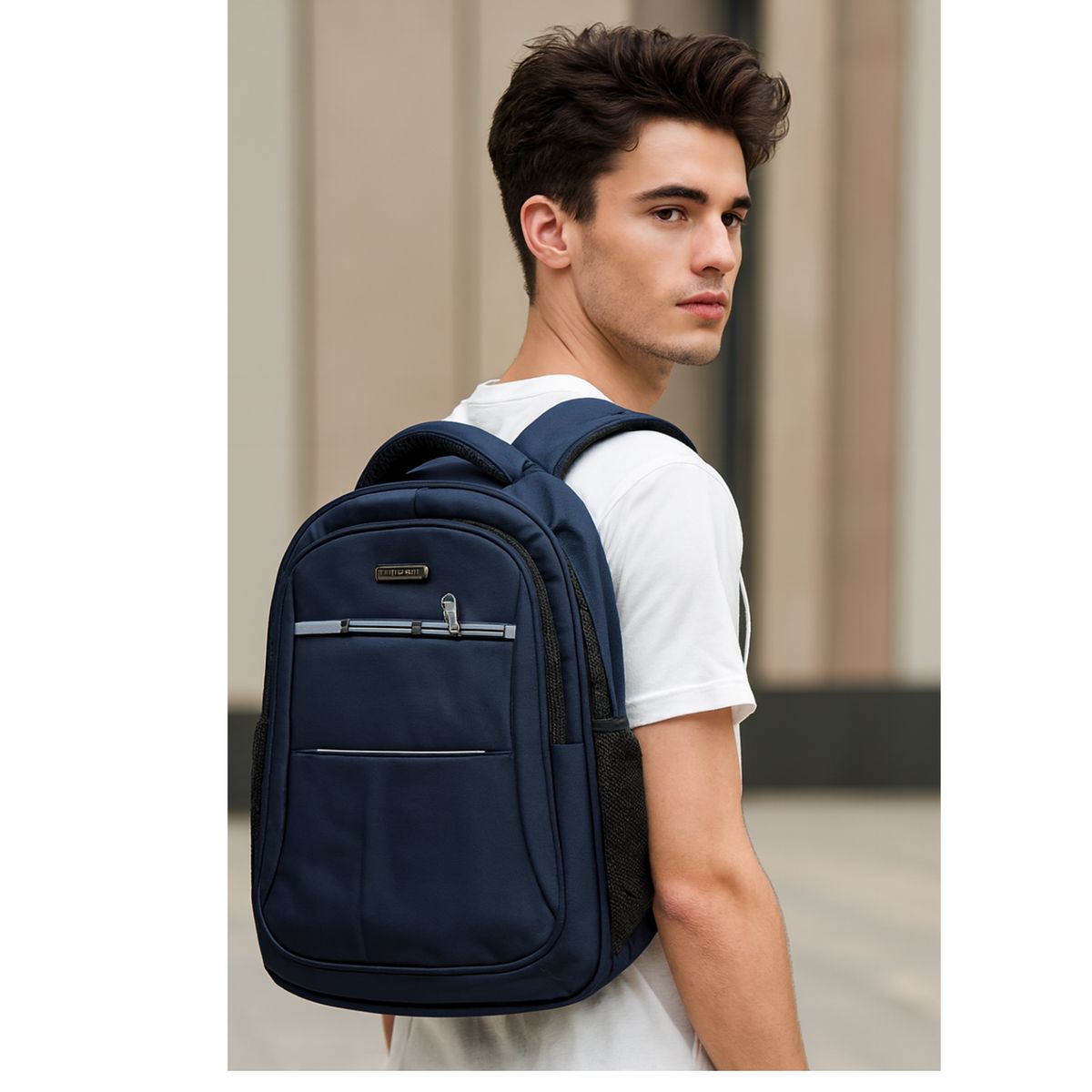 GENERICO - Mochila Porta Laptop Grande Azul Premium