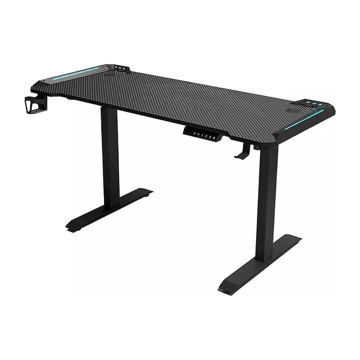 JOTA STORE - Escritorio Eléctrico Gamer Y100-B con Luces RGB y Altura Regulable