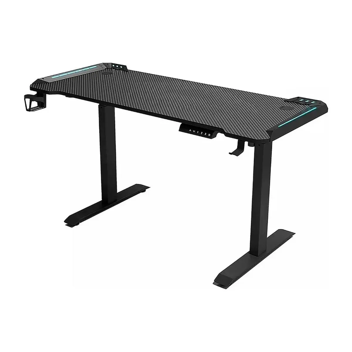 JOTA STORE - Escritorio Eléctrico Gamer Y100-B con Luces RGB y Altura Regulable
