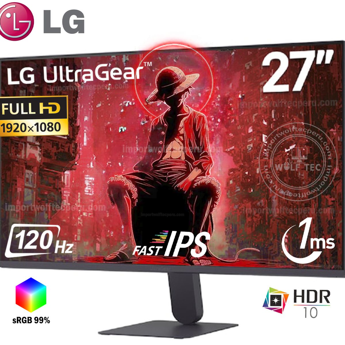 LG - MONITOR LG UltraGear 27U411A-B 27 IPS FHD 120Hz 1ms