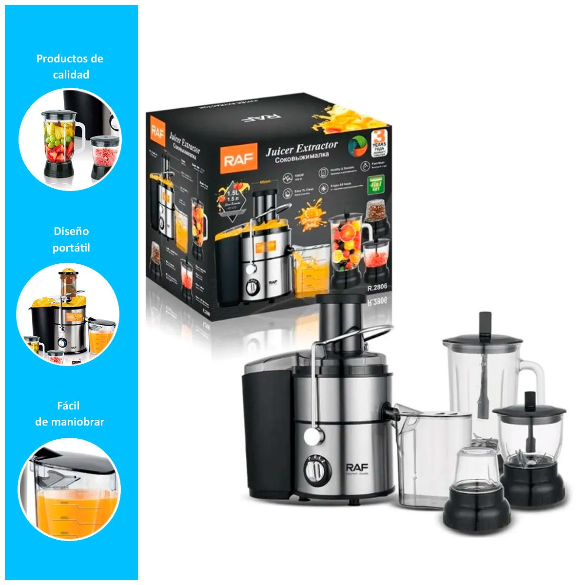 GENERICO - Extractor Electrico Multifunción 4 en 1